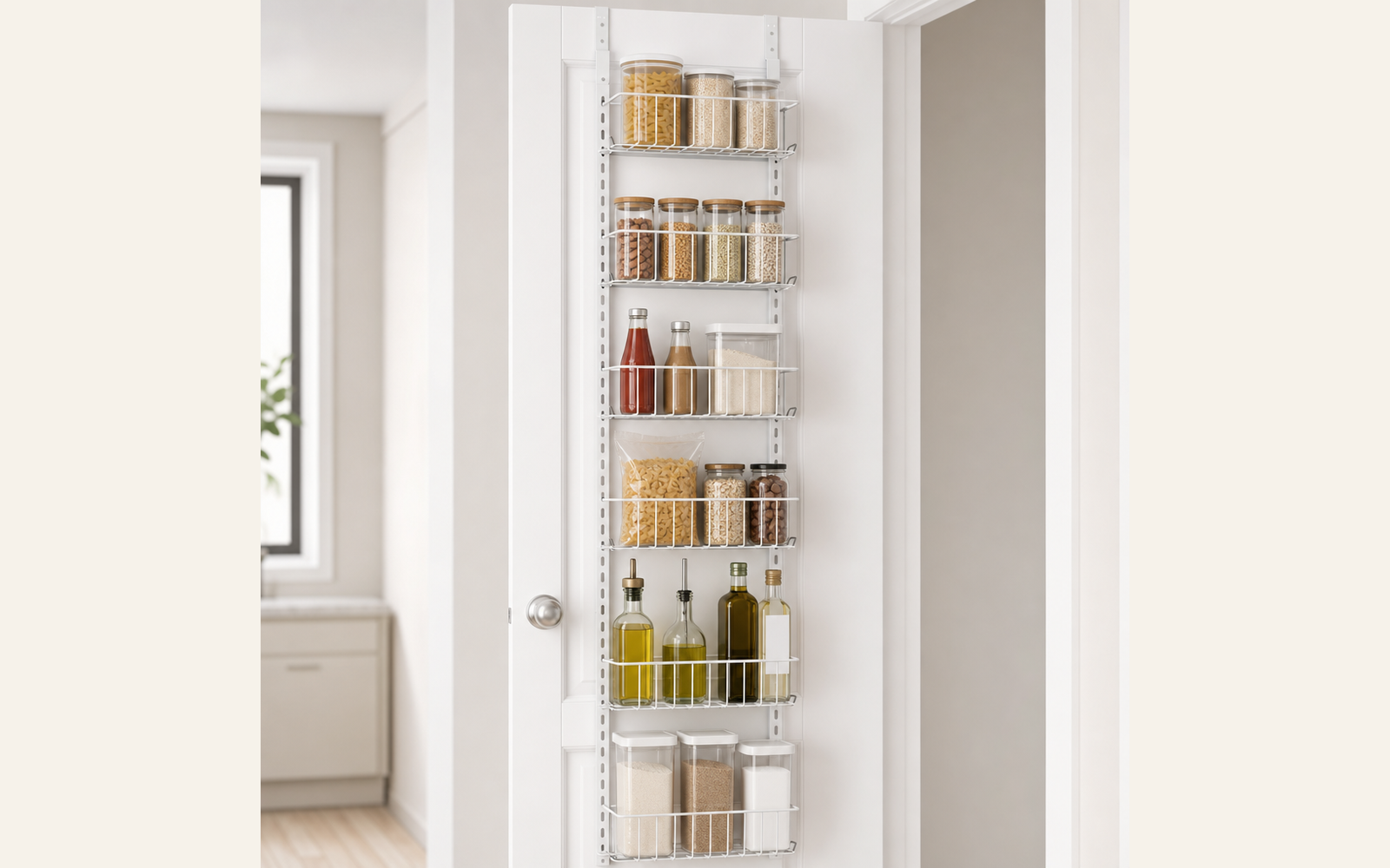 Over-door pantry organizer for renters product image