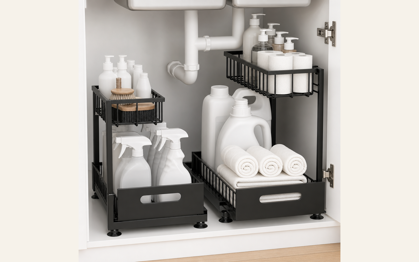 Two-tier pull-out under-sink organizer product image